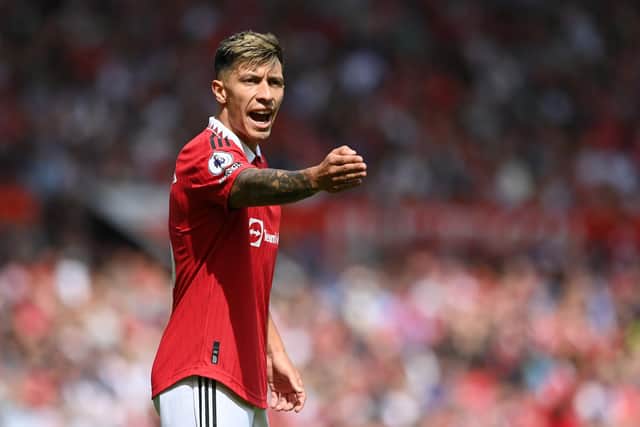 Manchester United completed the £56.7m signing of Ajax defender Lisandro Martinez on a five-year contract. (Photo by Michael Regan/Getty Images)