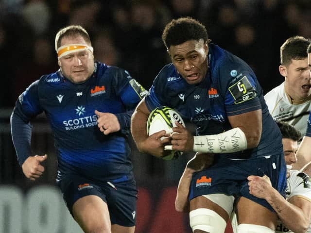 WP Nel, left, and Viliame Mata could both make their final home appearances for Edinburgh in Friday's match against Zebre. (Photo by Paul Devlin / SNS Group)