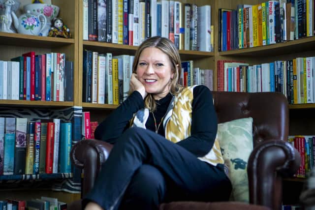 Author Caroline Eden at home in Edinburgh among her books and ceramics bought during her travels, which she writes about in her travel/food books, including her latest, Cold Kitchen. Pic: Lisa Ferguson