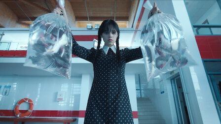 Jenna Ortega sparkles as iconic Addams Family daughter Wednesday in this long-awaited Tim Burton directed series.