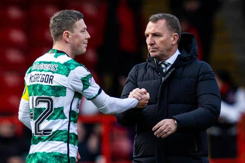 Brendan Rodgers has hailed the contribution of his captain Callum McGregor at Celtic.