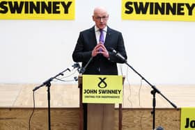 John Swinney talked a decent game during a speech launching his SNP leadership bid (Picture: Jeff J Mitchell/Getty Images)