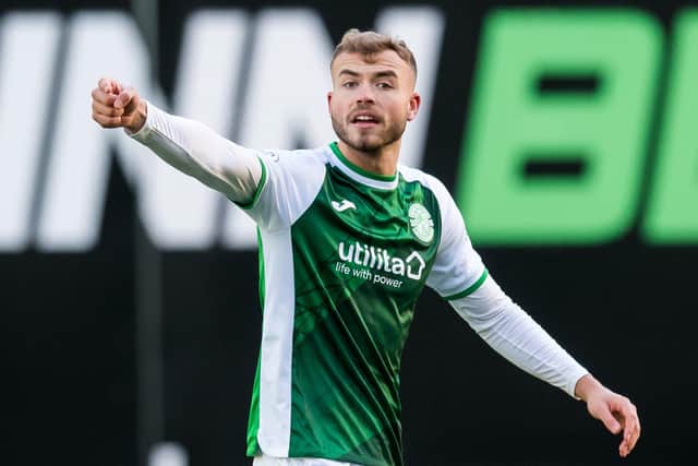 Hibs defender Ryan Porteous has been approached by clubs in England - but not Rangers as yet despite reported interest. (Photo by Ross Parker / SNS Group)