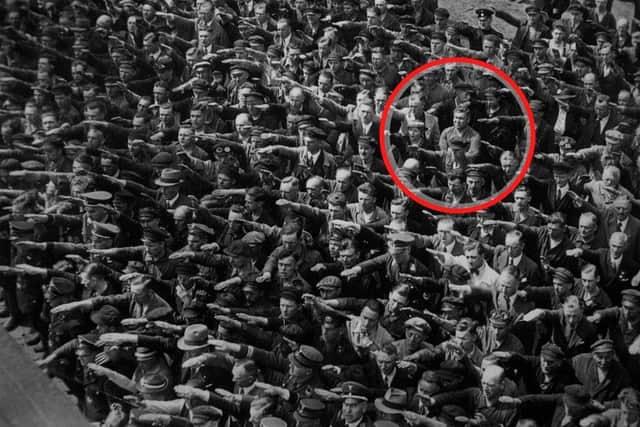 Mr McGavigan compared a photo a sportswoman who did not kneel as part of a Black Lives Matter (BLM) tribute, with a 1936 image of a German man who refused to give a Nazi salute to Hitler.