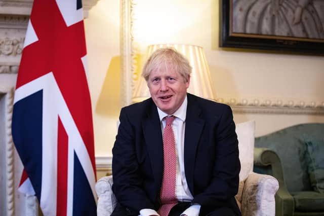 Boris Johnson repurposed Alex Salmond's phrase about Scotland's potential to become the 'Saudi Arabia' of renewable energy (Picture: Aaron Chown/WPA pool/Getty Images)