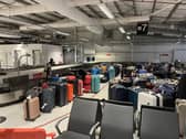 Passengers have waited hours at Edinburgh Airport for information about their missing baggage. Picture: Fraser Mackenzie