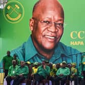 The late president of Tanzania, John Magufuli, at the official launch of his party's campaign for the October 2020 general election before his death, officially from heart disease, but rumoured to have been Covid-related (Picture: Ericky Boniphace/AFP via Getty Images)