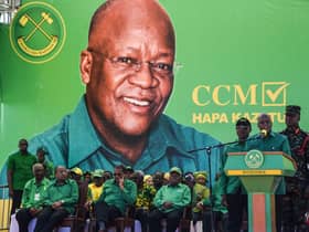 The late president of Tanzania, John Magufuli, at the official launch of his party's campaign for the October 2020 general election before his death, officially from heart disease, but rumoured to have been Covid-related (Picture: Ericky Boniphace/AFP via Getty Images)