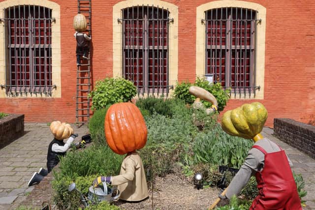 The Minitos by Jean-Fran at The Hospice Comtesse Museum, Lille. Created by artist Jean-François Fourtou, the outlandish piece was inspired by a tale he would tell his daughter about vegetable people who help make dinner and tend to the garden. Pic: PA Photo/Maxime Dufour.