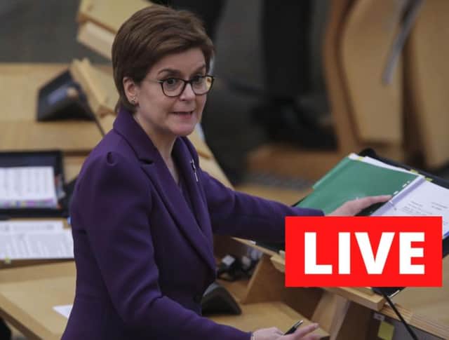 Nicola Sturgeon is giving an update