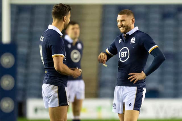 Finn Russell enjoyed playing alongside Adam Hastings against Georgia. Picture: Ross Parker/SNS