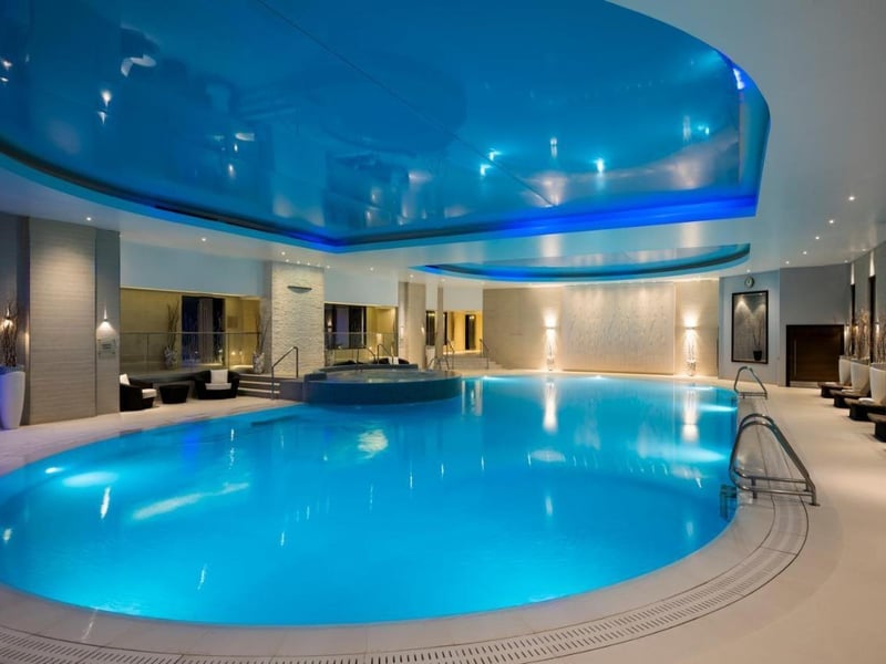 One of Scotland's most famous five-star hotels, the spa at the original Gleneagles Hotel has also been shortlisted. After playing one of the three championship golf courses you can unwind at The Club, where guests can enjoy fitness classes, two swimming pools, a sauna, a steam room, gym, and an outdoor hot tub. Afterwards you can dine at the Michelin-starred Andrew Fairlie restaurant - or opt for the the Birnam Brasserie, the formal Strathearn, or the lively Dormy Bar and Grill.