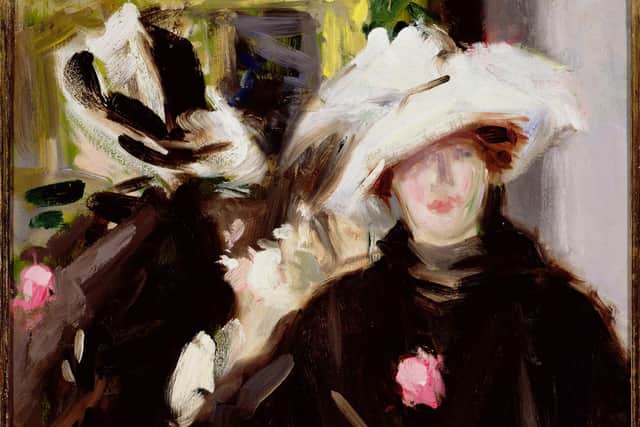 Detail from The Feathered Hat c1914 by FCB Cadell PIC: Fleming Collection