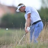 Luke Donald plays out of the rough on he 16th hole in the second round of the DS Automobiles Italian Open at Marco Simone Golf Club in Rome. Picture: Stuart Franklin/Getty Images.