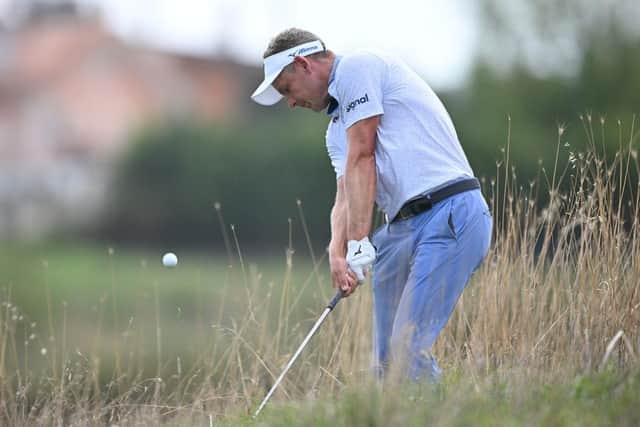 Luke Donald plays out of the rough on he 16th hole in the second round of the DS Automobiles Italian Open at Marco Simone Golf Club in Rome. Picture: Stuart Franklin/Getty Images.