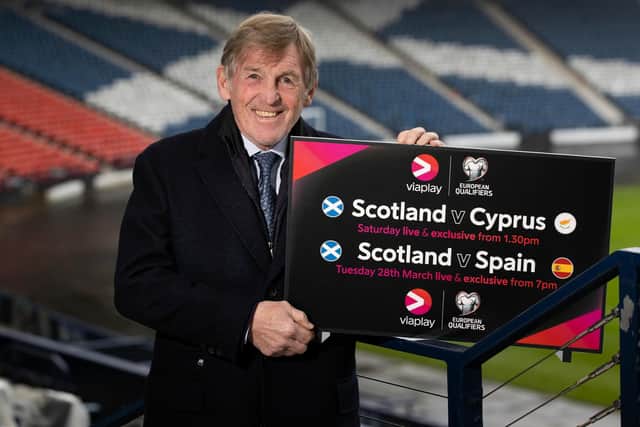 Kenny Dalglish was promoting Viaplay’s live and exclusive coverage of Scotland v Cyprus and Scotland v Spain. Viaplay is available to stream from viaplay.com or via your TV provider on Sky, Virgin TV and Amazon Prime as an add-on subscription.