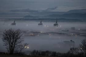 Cold weather and fog hits the Central Belt. Picture: Lisa Ferguson