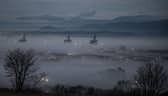 Cold weather and fog hits the Central Belt. Picture: Lisa Ferguson