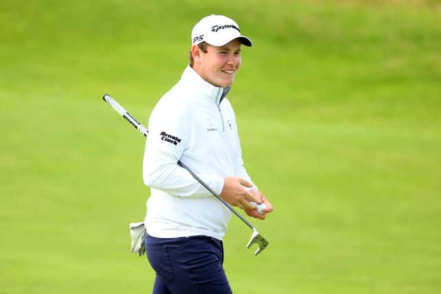 Bob MacIntyre smiles in the build up to his second appearance in the game's oldest major, having tied for sixth at Portrush in 2019. Picture: Andrew Redington/Getty Images.