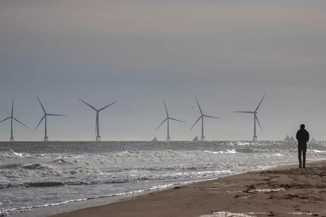 ​Offshore wind farms such as these turbines near Aberdeen are a visible sign of Scotland’s transition to a low carbon economy (Picture: stock.adobe.com)
