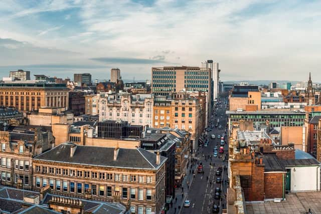 Glasgow, above, and Edinburgh are more connected than ever