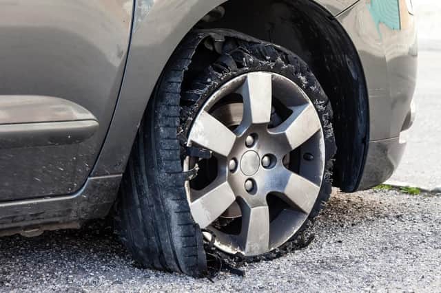 A badly maintained tyre can suffer catastrophic failure