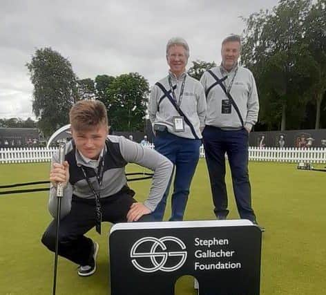Stephen Gallacher Foundation member Rory McClafferty with Jane Connachan, one the coaches, and Stuart Johnston at The Renaissance Club. Picture: DP World