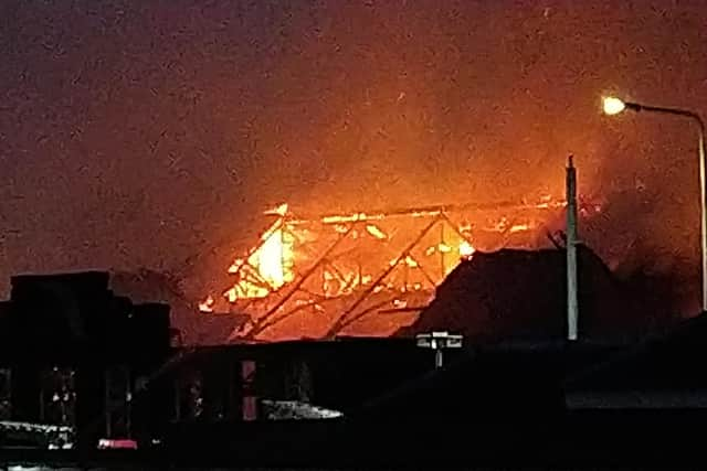 Major fire at former Viewforth High School, Loughborough Road, Kirkcaldy (Pic: Andrew Donald)