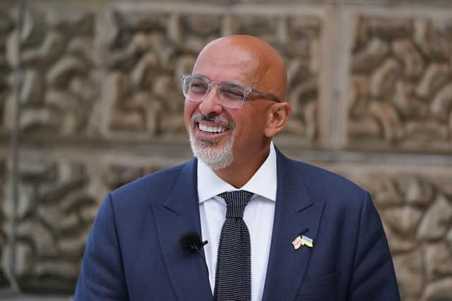 Chancellor of the Exchequer Nadhim Zahawi meets organisers and performers from the Royal Edinburgh Military Tattoo at the Bank of Scotland Building, on The Mound in Edinburgh city centre. Picture date: Wednesday August 24, 2022. PA Photo. See PA story POLITICS Tories. Photo credit should read: Andrew Milligan/PA Wire