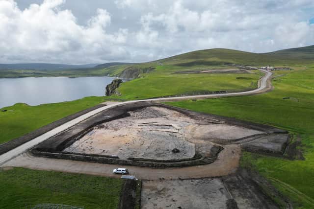 A possible Early Bronze Age ritual cremation cemetery at the site of the planned spaceport in Unst , Shetland, is just one of Scotland's 2023’s top archaeological discoveries according to the Society of Antiquaries of Scotland’s Dig It! project. PIC: Stuart Munro.