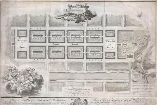 James Craig's 1768 plan of the New Town, which was not built when Raeburn was growing up in Stockbridge but later proved to be a source of lucrative income as he developed as an artist. PIC: CC.