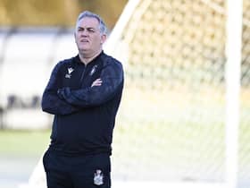 Owen Coyle supervises training this week in preparation for Queen's Park's crunch games against their two nearest challengers for the Championship title