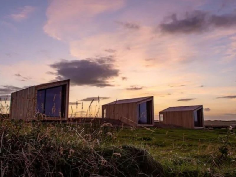 The bothy is one of three looking over the coast.