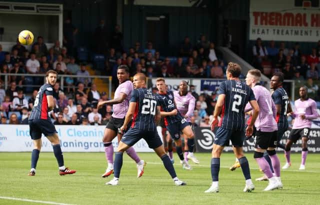 Joe Aribo curls home a stunning opener for Rangers in their Premiership win over Ross County in Dingwall on Sunday. (Photo by Alan Harvey / SNS Group)