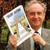 George Montgomery in 1991, with a book written by former pupils at Donaldson's College (Picture: Crauford Tait)