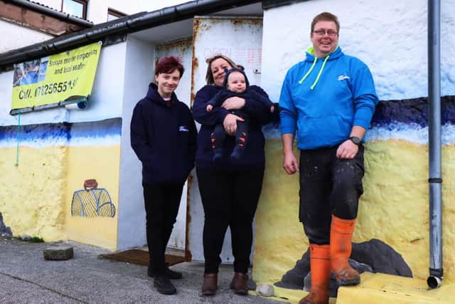 Callum Williams and Kirsty Bennet, who run Tiree Crab Company, received help from the Isle Develop fund to buy a freezer for their family seafood business