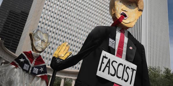 US President Joe Biden has described Maga Trumpism as 'semi-fascist' (Picture: Scott Olson/Getty Images)