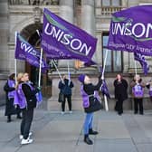 Women council workers fighting for fair equal pay compensation. Picture: John Devlin