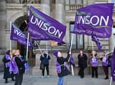 Women council workers fighting for fair equal pay compensation. Picture: John Devlin