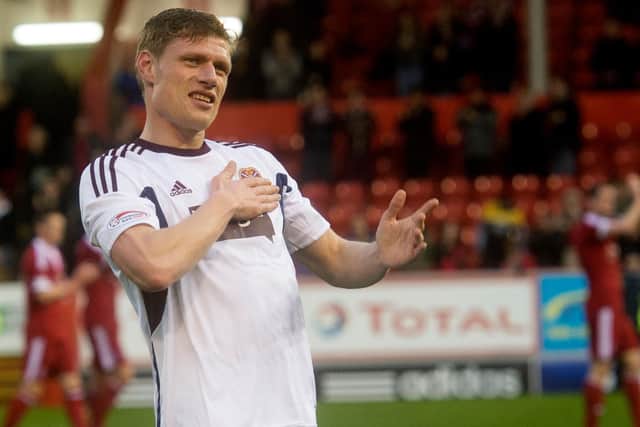 Former Hearts captain Marius Zaliukas died from MND last year.
