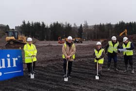 Councillors Margaret Kennedy, Tony Miklinski and Karen Marjoram, with Andy Richardson (London & Scottish) and Alan Muir (Muir Construction).