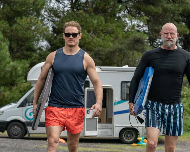Outlander's Sam Heughan and Graham McTavish in season two of Men In Kilts: A Roadtrip With Sam And Graham, in which the adventure-seeking duo explore New Zealand. The book of the trip, Clanlands in New Zealand: Kiwis, Kilts and an Adventure Down Under by Sam Heughan and Graham McTavish is published by Radar, hardback, £22 - Pic: Starz Entertainment, LLC/Geoffrey Short