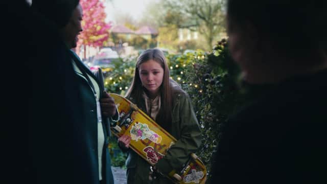 John Lewis's new Christmas advert tells how a foster parent learns to skateboard in order to bond with a child who is coming to stay (Picture: John Lewis and Partners/PA Wire)