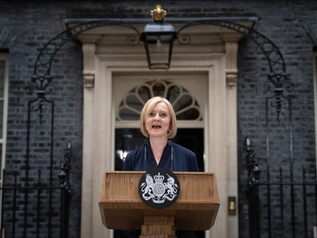 Prime Minister Liz Truss making a speech outside 10 Downing Street, London, after meeting Queen Elizabeth II. Picture; File photo dated 06/09/2022