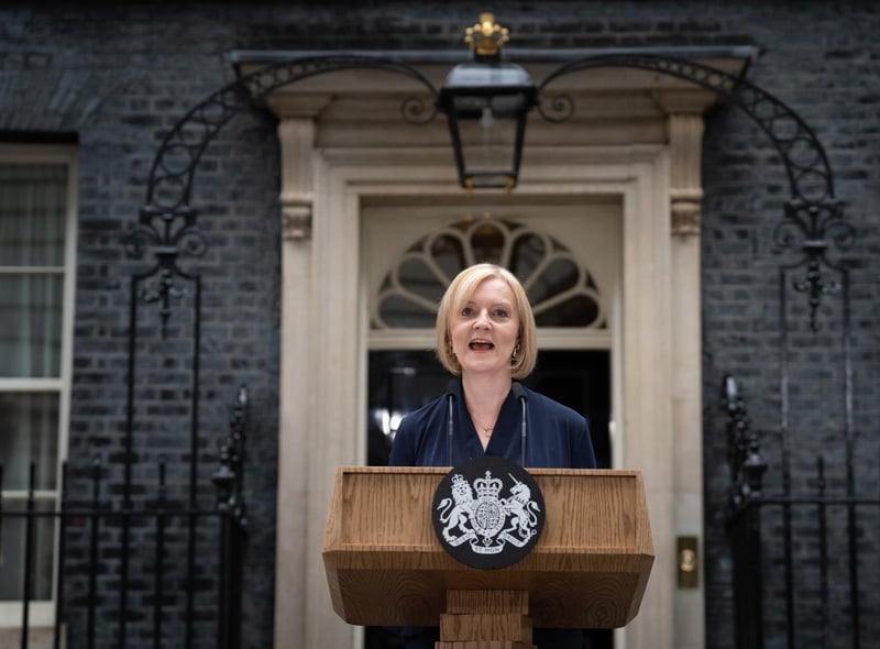 Prime Minister Liz Truss making a speech outside 10 Downing Street, London, after meeting Queen Elizabeth II. Picture; File photo dated 06/09/2022