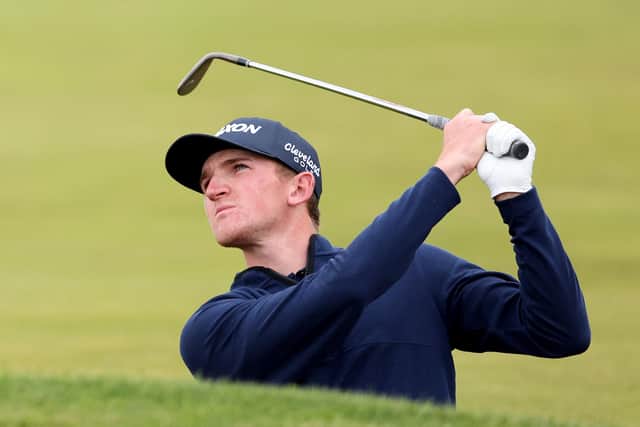 Nairn amateur Calum Scott plays a shot on the sixth hole on day one of The 152nd Open at Royal Troon. Picture: Kevin C. Cox/Getty Images.