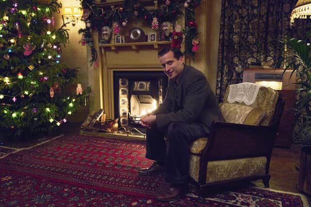 Nicholas Ralph in All Creatures Great and Small, winner of the most festive fireplace