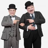 Steven McNicoll as Oliver Hardy and Barnaby Power as Stan Laurel in the Royal Lyceum production of Tom McGrath's Laurel & Hardy