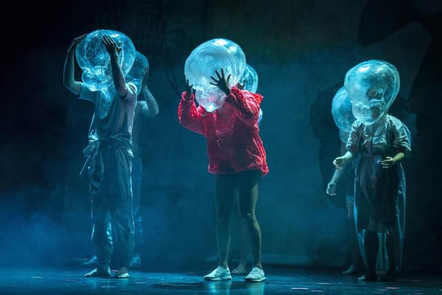 Performers from the show Boom appeared at Underbelly's Fringe launch at the McEwan Hall. Picture: Jane Barlow/PA Wire