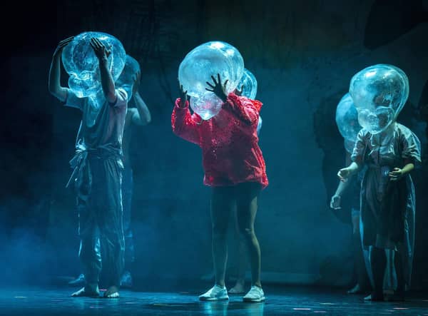 Performers from the show Boom appeared at Underbelly's Fringe launch at the McEwan Hall. Picture: Jane Barlow/PA Wire